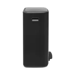Brabantia Stainless Steel Bo Pedal Bin (36.3 x 54.1 x 65.2 cm, 60 L, Matt Black)