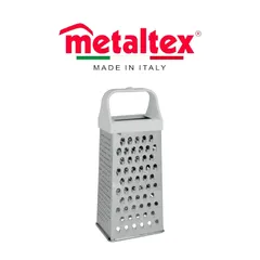 Metaltex Stainless Steel 4-Sided Grater (24 cm, Silver)