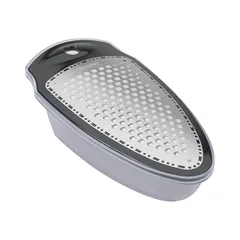 Metaltex Stainless Steel Grater W/Container (20 cm, Silver)