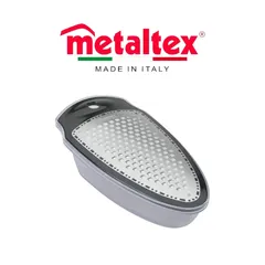 Metaltex Stainless Steel Grater W/Container (20 cm, Silver)