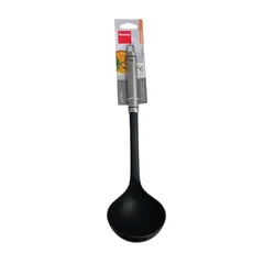 Metaltex Honor Nylon Soup Serving Ladle (33 cm, Black)