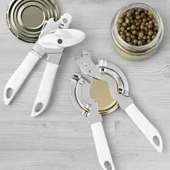 Metaltex Exodus Stainless Steel Can Opener (18 x 5 x 5 cm, White)