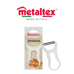 Metaltex Stainless Steel Quick Multi-Purpose Peeler (11 x 5.50 x 1 cm, White)