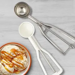 Metaltex Plastic Ice Cream Scoop (5.5 cm, White)