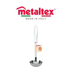 Metaltex Kristall Stainless Steel Soup Serving Ladle (28 cm, White)