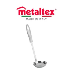 Metaltex Kristall Stainless Steel Soup Serving Ladle (28 cm, White)