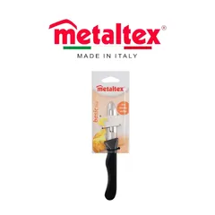 Metaltex Stainless Steel Basic Multi-Purpose Peeler (17 cm, Black)