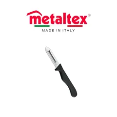 Metaltex Stainless Steel Basic Multi-Purpose Peeler (17 cm, Black)