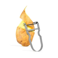 Metaltex Zack Stainless Steel Multi-Purpose Peeler (11 cm, Silver)