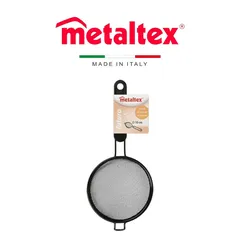 Metaltex Aluminum Non-Stick Mesh Strainer (10 cm, Black)