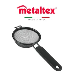 Metaltex Aluminum Non-Stick Mesh Strainer (10 cm, Black)