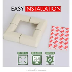 Nurtur Foam Table Corner Guards Set (2.4 x 8 x 5 cm, 4 Pc.)