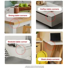 Nurtur Foam Table Corner Guards Set (2.4 x 8 x 5 cm, 4 Pc.)