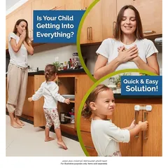 Nurtur Long Mlti-Purpose Child Safety Locks Set (20.8 x 3.7 x 1.5 cm, 2 Pc.)