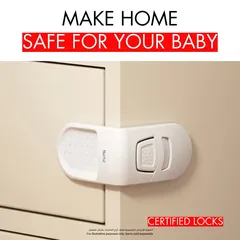 Nurtur Hidden ABS Child Safety Drawer Lock (7.5 x 7.5 x 4 cm)
