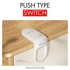 Nurtur Hidden ABS Child Safety Drawer Lock (7.5 x 7.5 x 4 cm)