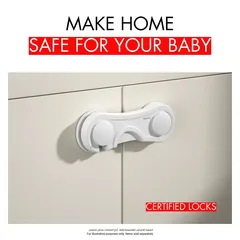 Nurtur ABS Child Safety Cabinet Lock (3.5 x 9.7 x 1.8 cm)