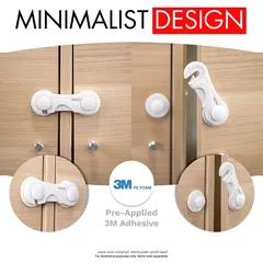 Nurtur ABS Child Safety Cabinet Lock (3.5 x 9.7 x 1.8 cm)
