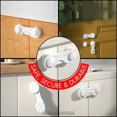 Nurtur ABS Child Safety Cabinet Lock (3.5 x 9.7 x 1.8 cm)