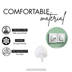Nurtur UK Type Child Safety Socket Covers Pack (4.5 x 4.5 x 2.5 cm, 6 Pc.)