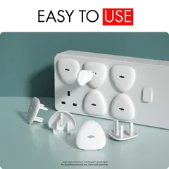 Nurtur UK Type Child Safety Socket Covers Pack (4.5 x 4.5 x 2.5 cm, 6 Pc.)