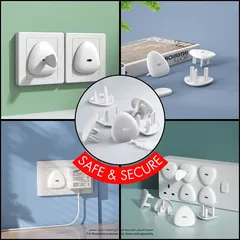 Nurtur UK Type Child Safety Socket Covers Pack (4.5 x 4.5 x 2.5 cm, 6 Pc.)
