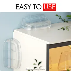 Nurtur Transparent Furniture Anti-Tip Wall Straps Pack (7.5 x 8 x 4.5 cm, 2 Pc.)