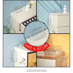 Nurtur Transparent Furniture Anti-Tip Wall Straps Pack (7.5 x 8 x 4.5 cm, 2 Pc.)