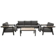 Apollo 5-Seater Aluminum Outdoor Sofa Set W/Cushions (210 x 88.5 x 65 cm)