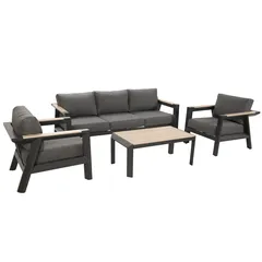 Apollo 5-Seater Aluminum Outdoor Sofa Set W/Cushions (210 x 88.5 x 65 cm)