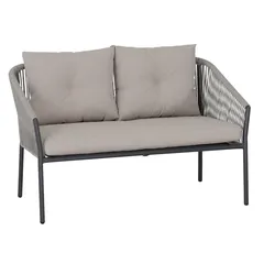 Tulum 4-Seater Steel Rope Outdoor Sofa Set W/Cushions (122 x 67 x 74 cm)