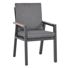 طقم سفرة خارجي ألومنيوم 6 مقاعد مع وسائد أبولو (68.5 × 65 × 91 سم)