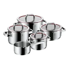 WMF Function 4 Stainless Steel Cookware W/Multifunction Glass Lid Set (24 cm, 5 Pc.)