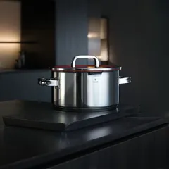 WMF Function 4 Stainless Steel Cookware W/Multifunction Glass Lid Set (24 cm, 5 Pc.)