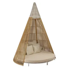 Havana Large Round Wicker Bed (205 x 211.5 x 301 cm)