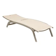 Hesperide Bonao Aluminum Sun Lounger (171 x 64 x 84.5 cm, Beige)
