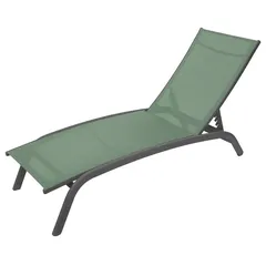 Hesperide Bonao Aluminum Sun Lounger (171 x 64 x 84.5 cm, Green)