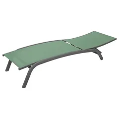 Hesperide Bonao Aluminum Sun Lounger (171 x 64 x 84.5 cm, Green)