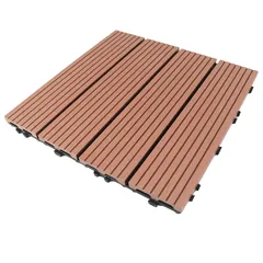 Garden Plastic Floor Decking Tiles (Brick Red, 30 x 30 x 2 cm, 11 Pc.)