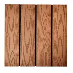 Garden Plastic Floor Decking Tiles (Redwood, 30 x 30 x 2 cm, 11 Pc.)