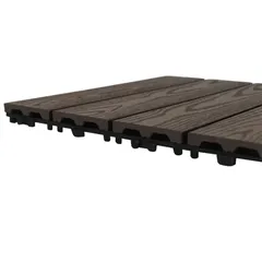 Garden Plastic Floor Decking Tiles (Coffee, 30 x 30 x 2 cm, 11 Pc.)