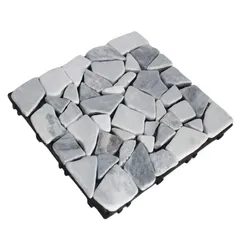 Floor Decking Nature Stone & PP Base Tiles, JY-S-CMGW (30 x 30 x 2 cm, 6 Pc.)