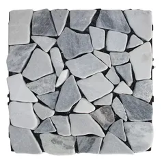 Floor Decking Nature Stone & PP Base Tiles, JY-S-CMGW (30 x 30 x 2 cm, 6 Pc.)