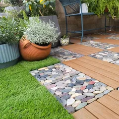 Artifical Grass Floor Decking Tiles (Green,30 x 30 x 2 cm, 11 Pc.)