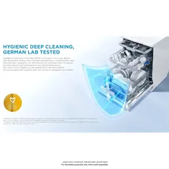 Midea 9 Program Freestanding Dishwasher, WQP15-W7633DSS (15 Place Setting)