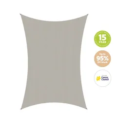 Coolaroo HDPE Commercial Grade Rectangle Shade Sail (500 x 300 cm, Shell)