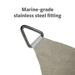 Coolaroo HDPE Commercial Grade Rectangle Shade Sail (500 x 300 cm, Shell)
