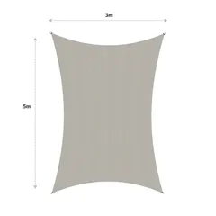 Coolaroo HDPE Commercial Grade Rectangle Shade Sail (500 x 300 cm, Shell)