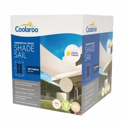 Coolaroo HDPE Commercial Grade Rectangle Shade Sail (500 x 300 cm, Shell)