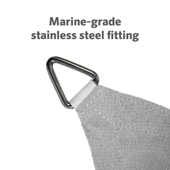 Coolaroo HDPE Commercial Grade Rectangle Shade Sail (500 x 300 cm, Stone)
